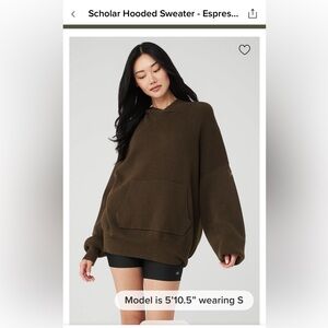 ALO Yoga Espresso Brown Hooded Sweatshirt
